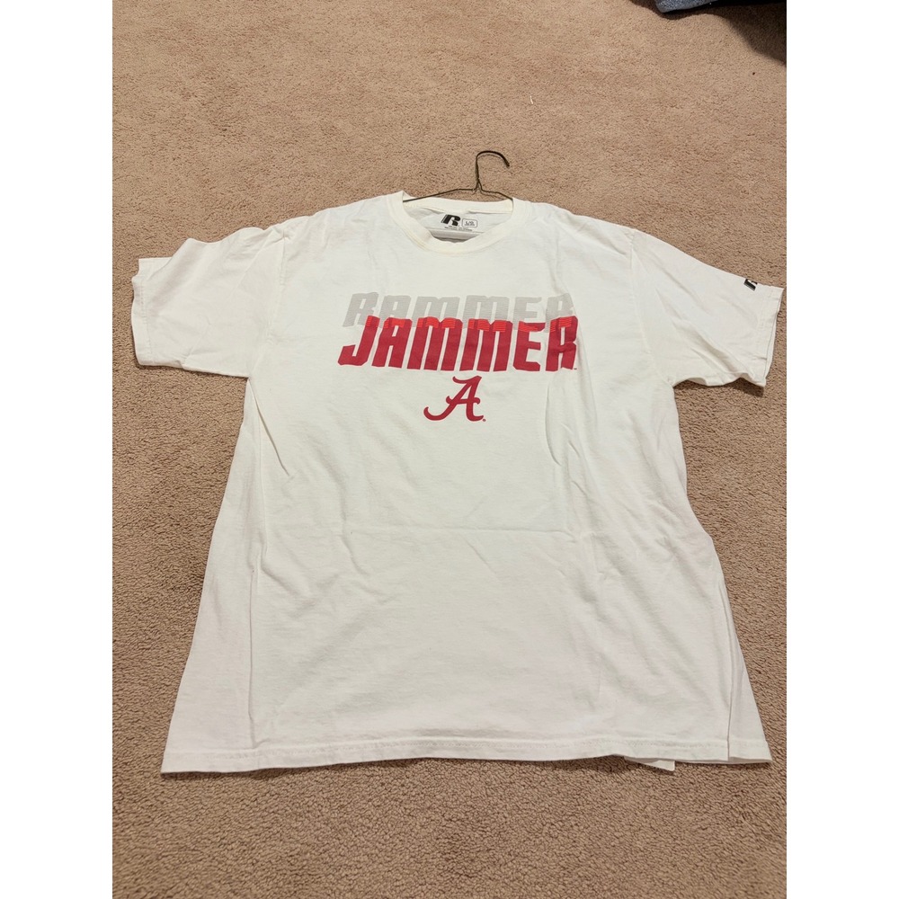 Russell Athletic Alabama Crimson Tide Rammer Jammer T-Shirt Mens Large White